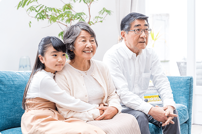 家族団らんの画像