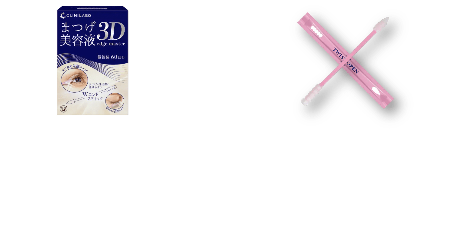 CLINILABO まつげ美容液3D edge masterの3Dポイント