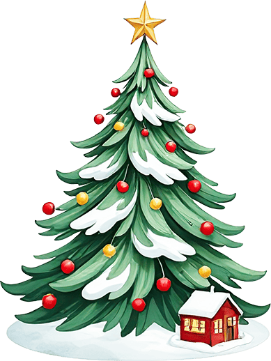 クリスマスツリーのイラスト