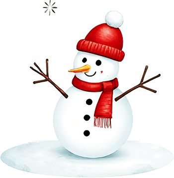 雪だるまのイラスト