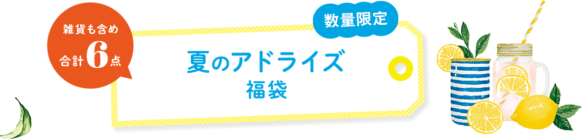 夏のアドライズ福袋 雑貨を含め合計6点 数量限定