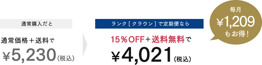 毎月￥1,209もお得！