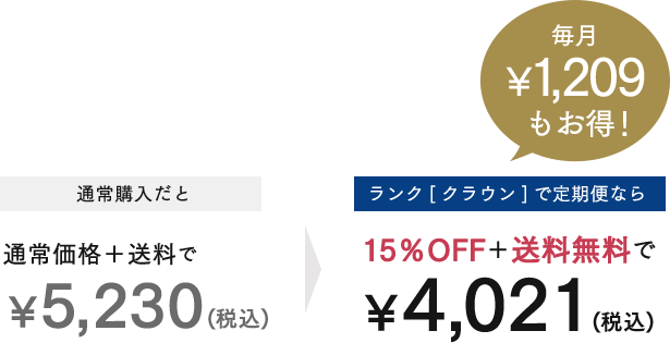 毎月￥1,209もお得！